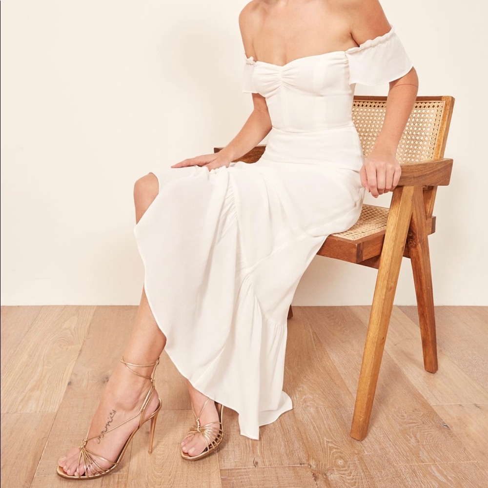 Reformation Butterfly Dress Ivory